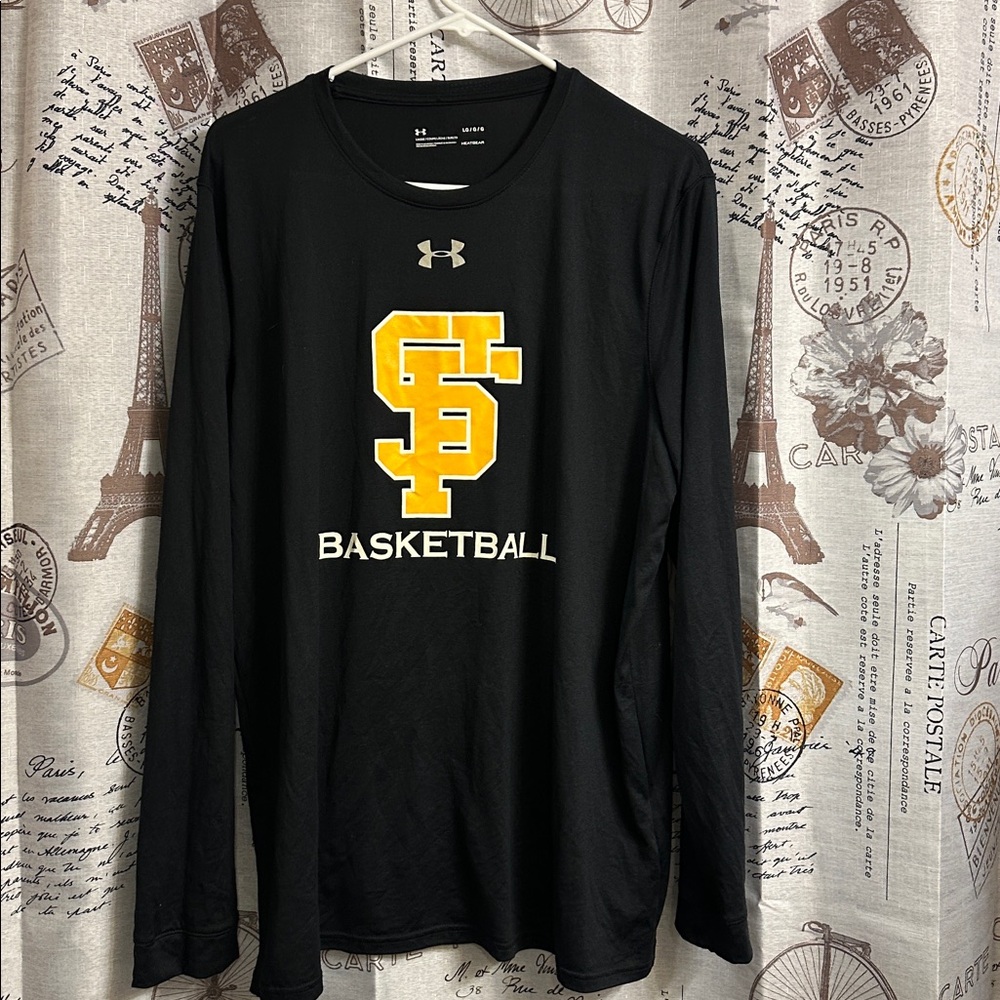 Under Armour Black Long Sleeve Basketball Tee FREE SHIPPING